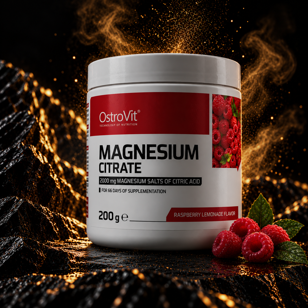 OstroVit Magnesium Citrate - 200g – Raspberry Lemonade With Mint