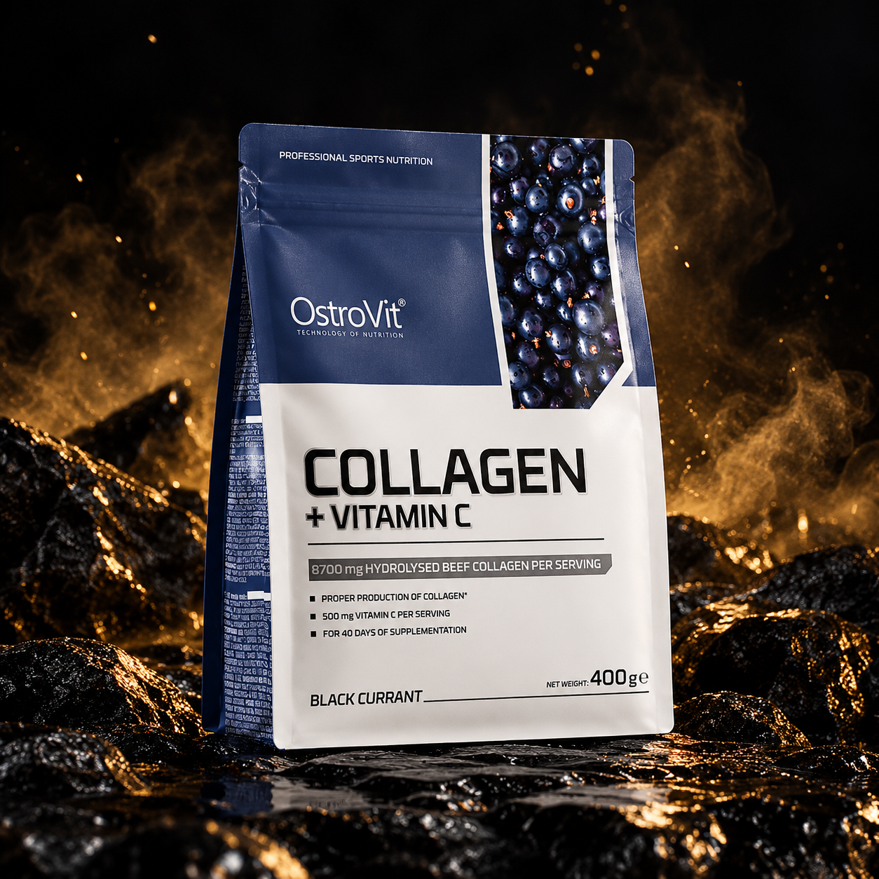 OstroVit Collagen + Vitamin C - 400g – Blackcurrant